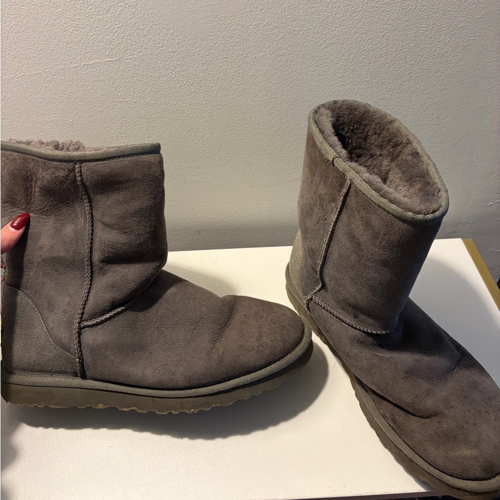 UGG Charcoal Suede Boots